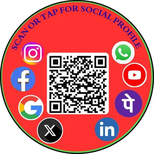 Scan or Tap for Social Profile Smart Sticker (4 Nos.)