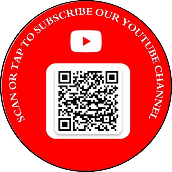 Scan or Tap to Subscribe our YouTube Channel Smart Sticker (4 Nos.)